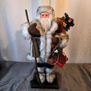 St Nicholas Square Ski Lodge Santa Collectible Figure Spirit of Santa Collection